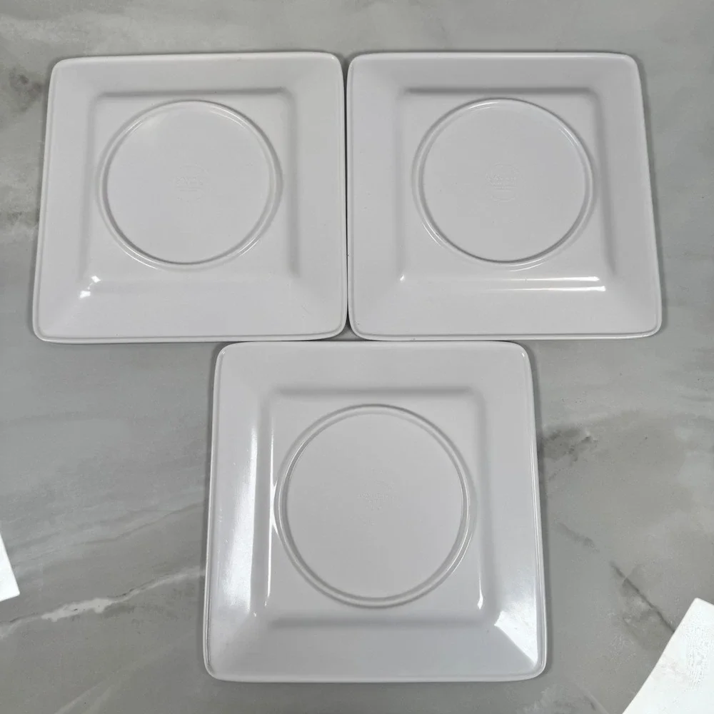 Laurie‎ Gates Tropicalla Square Melamine Dessert Plates Salad Luncheon Set of 3